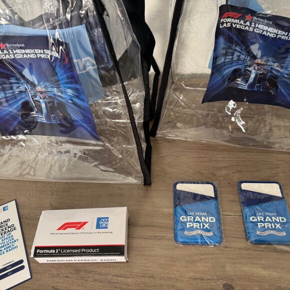 Formula 1 Las Vegas Souvenir Bundle – Tote Bags, Magnetic Phone Wallets, and Rac - Picture 2 of 7